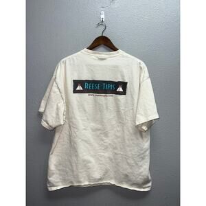 Vintage Native American Shirt Reese Tipis Teepee Lodges White Stained Tee 90s XL